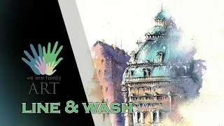 Line and Wash Watercolor Speedpaint Tutorial, Loose Architecture Vignette