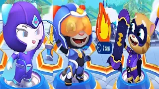 TALKING TOM HERO DASH NEW UPDATE ARCTIC ANGELA VS SUPER TROOPER TOM VS MIDNIGHT GINGER Gameplay