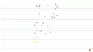 `27^x=9/(3^x)`, Find the value of x