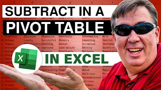 Excel Subtract in a Pivot Table - Episode 1655