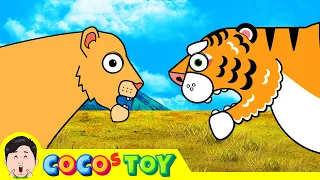 The story of a tiger arriving in Africa 2ㅣanimals cartoon for childrenㅣCoCosToy