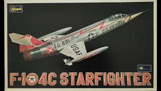 1976 Hasegawa Minicraft Deluxe 1/32  Lockheed F-104C Starfighter Kit 104