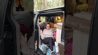 One Minute TOUR Of My Minivan Camper | Brand New Floorplan | Solo Female Car Camping | Vanlife