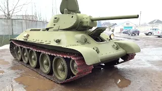 Тестирование Т-34 после реставрации