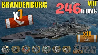 Brandenburg 7 Kills & 246k Damage | World of Warships Gameplay