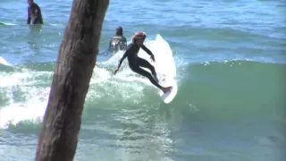 ROB MACHADO surfing beach break MOTOR BOAT (HD)