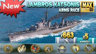 New destroyer "Lambros Katsonis" on map Hotspot - World of Warships