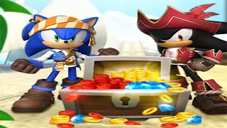 Sonic Dash: SHADOW PIRATE & SONIC PIRATE - All Characters Unlocked Gameplay