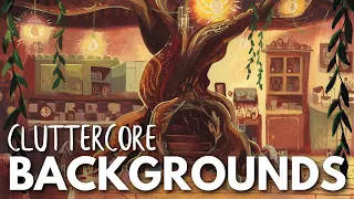 painting gouache movie scene backgrounds (the art of CLUTTERCORE)
