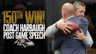 John Harbaugh Gets a Game Ball After His 150th Win | Baltimore Ravens