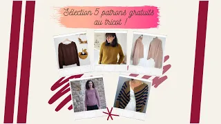 Tricot - Sélection de 5 patrons gratuits !