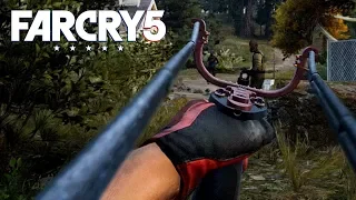 FAR CRY 5 : Save The Hostages With A Slingshot | No Hud - Hard Difficulty - Stealth Kills