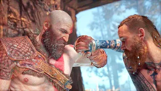 GOD OF WAR - Kratos Vs Baldur Boss Fight Gameplay - PS5 60 FPS