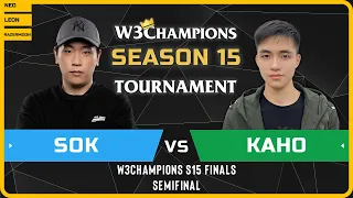 WC3 - [HU] Sok vs Kaho [NE] - Semifinal - W3Champions S15 Finals