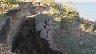 Массивный оползень. Ужас. В море поднялся грунт. Дома на обрыве. Обрушение дороги. Одесса. VLOG