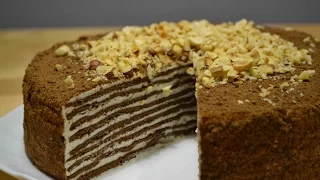 Торт "СПАРТАК" или Шоколадный МЕДОВИК с заварным кремом  |  Honey cake