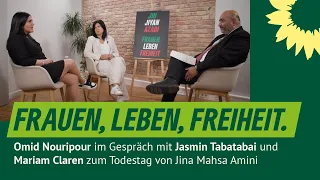 Omid Nouripour im Gespräch mit Jasmin Tabatabai und Mariam Claren zum Todestag von Jina Mahsa Amini