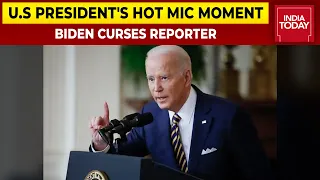 U.S President Joe Biden Curses Reporter At White House Event | Biden's Hot Mic Moment