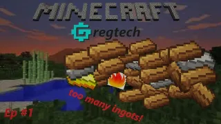 Minecraft GregTech community edition ep #1 insane resource gathering
