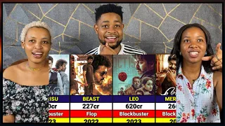 African Friends Reacts To List Of Thalapathy Vijay All Hits & Flops Movies | Leo