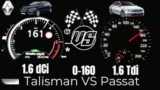 Vw Passat 1.6 Tdi 120 Hp VS Renault Talisman 1.6 dCi 160 Hp 0 160 Yarışı