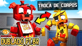 Foxy and Chica BODY SWAP?! - Fazbear and Friends SHORTS #1-9 DUBLADO PT BR | CIANIMATION FANDUBS