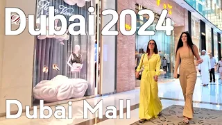 Dubai [4K] Amazing Dubai Mall, Burj Khalifa, City Center Walking Tour 2024 🇦🇪