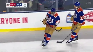 First NHL goal of Vincent Desharnais of the Edmonton Oilers 29-10-2023 (Originally credited to Kane)