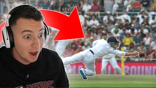 Professional Baseball Player Reacts To The 40 GREATEST CRICKET CATCHES! ft. Alex King