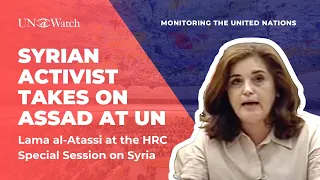 UN debate: Syrian activist takes on lies of Assad regime & allies