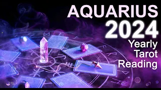 AQUARIUS 2024 YEARLY TAROT READING "BLOSSOMING ABUNDANCE, A BREAKTHROUGH & REALISING PERSONAL POWER"