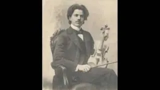 Jan Kubelik plays his cadenza to Paganini Concerto 1