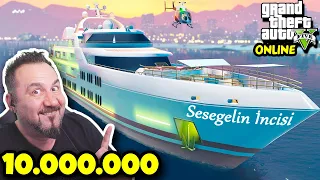 GTA 5 ONLİNE 10.000.000 DOLARA SÜPER LÜX ve HELİKOPTERLİ YAT ALDIM! | GTA 5 ONLİNE SERBEST TAKILMACA