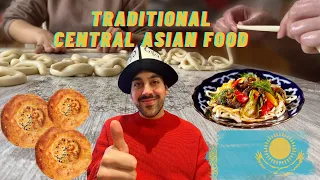 Canadian Tries Homemade LAGHMAN In KAZAKHSTAN! 🇰🇿 | Hand-Pulled Noodles | Traditional Uyghur Foodn