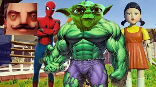 Hello Neighbor - My New Neighbor Big Yoda Hulk Act 2 Hole Gameplay Walkthrough