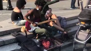 Bluesin out in New York City 14th street Union Square!