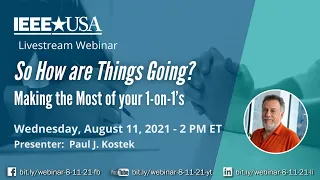 Webinar: So How Are Things Going? Making the Most of Your 1-on-1's - 11 August 2021