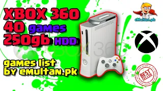 Xbox 360 40 games 250gb gameslist By emultan.pk