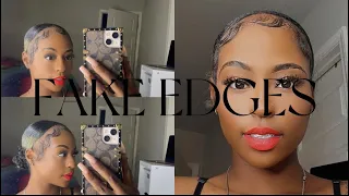 FAKE EDGES USING BRAIDING HAIR