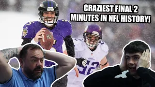 BRITISH FATHER & SON REACT | CRAZIEST FINAL 2 MINUTES IN NFL HISTORY