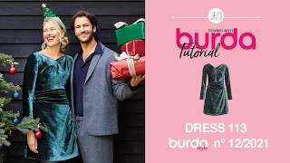 113 Velvet Dress | BURDA STYLE #12 December 2021