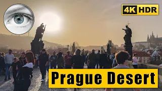 Stunning views of Prague Castle and Charles Bridge under the Sahara's sand 🇨🇿 Czech Republic 4K HDR