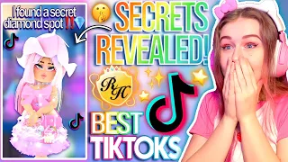 TIKTOKS THAT REVEAL THE BEST SECRETS & TIPS FOR ROYALE HIGH! ROBLOX Royale High Tiktok Reacting