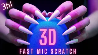 Asmr Fast and Aggressive Mic Scratching - Brain Scratching with Long Nails | No Talking for Sleep
