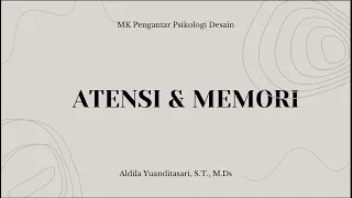 ATENSI & MEMORI