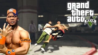 Grand Theft Auto V: Hardest Knockouts (K.Os) #6 (John Cena, Hardest RKOs, Randy Orton, WWE Skills)