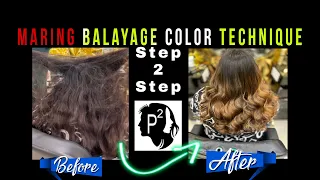 BALAYAGE COLOR TECHNIQUE || Step To Step