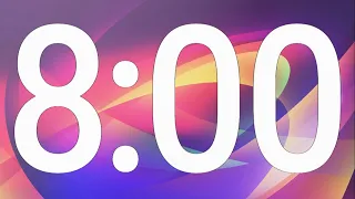 8 Minutes Countdown Timer ⌛  | Silent w/ Alarm ⏰