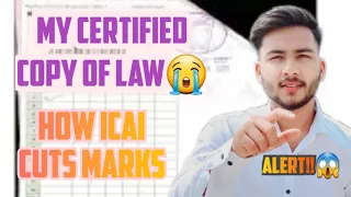 MY CA FOUNDATION LAW CERTIFIED COPY. BE AWARE ALL CA FOUNDATION STUDENTS ABOUT ICAI MARKING
