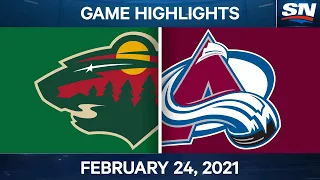 NHL Game Highlights | Wild vs. Avalanche – Feb. 24, 2021